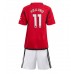 Manchester United Rasmus Hojlund #11 Barnkläder Hemma matchtröja till baby 2023-24 Kortärmad (+ Korta byxor) Billigt